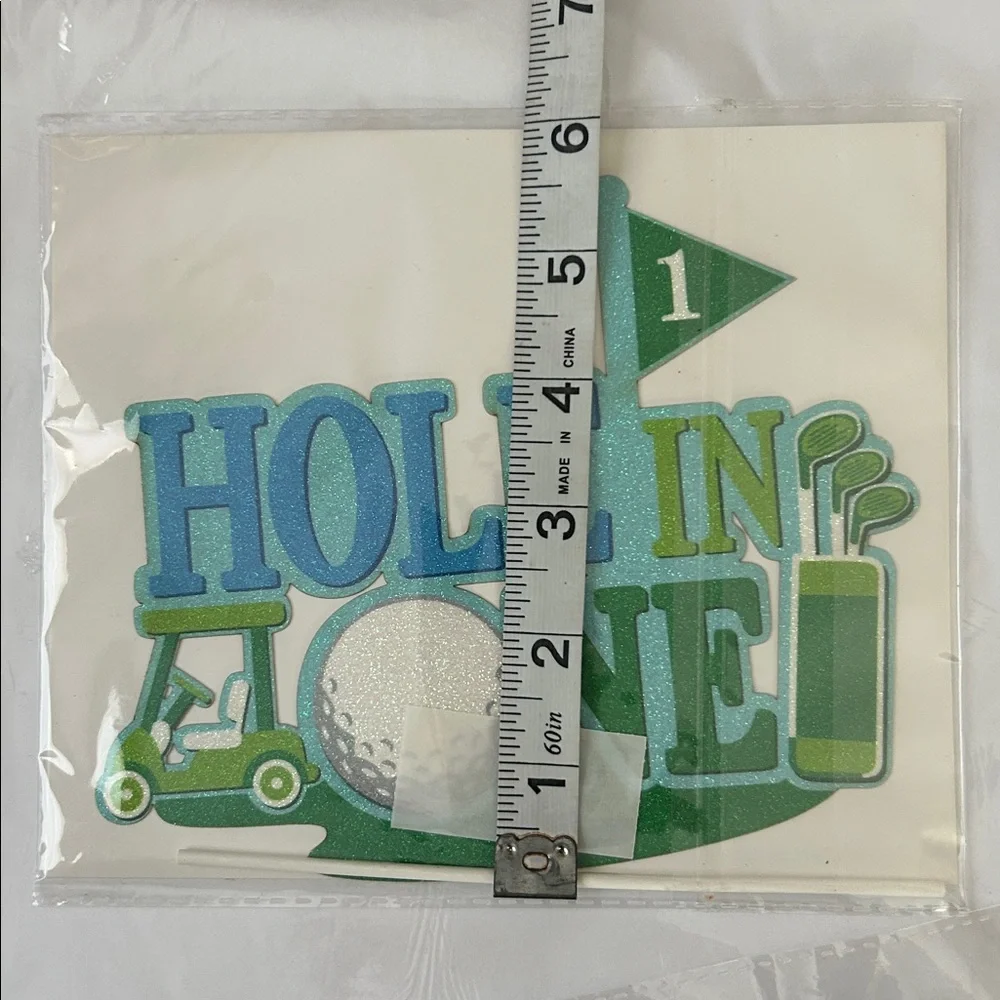 Baby’s first birthday golf decorations “hole in one”